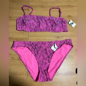 Xhilaration Pink and Black Bikini Set